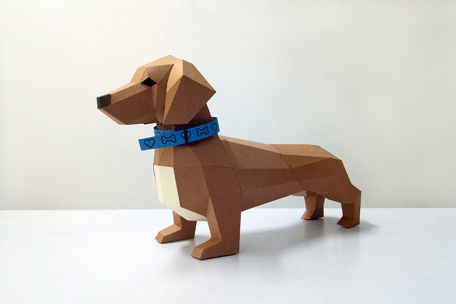 DIY Dachshund Puppy - 3d papercraft