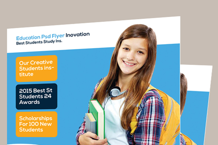 School Study Promotion Flyer  in Flyer Templates - product preview 8