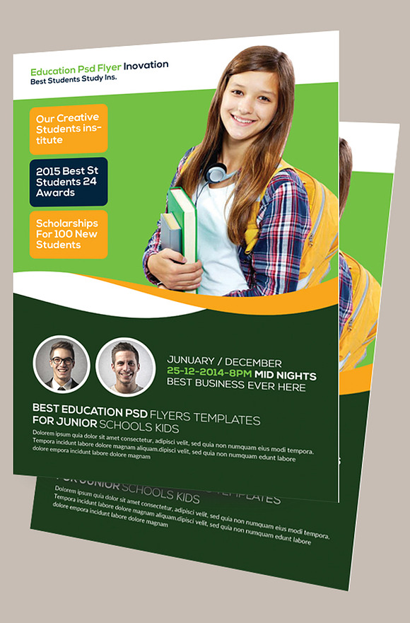 School Study Promotion Flyer  in Flyer Templates - product preview 2