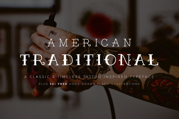 American Traditional + Free Flash! in Serif Fonts - product preview 7