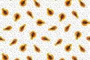 Papaya watercolor pattern