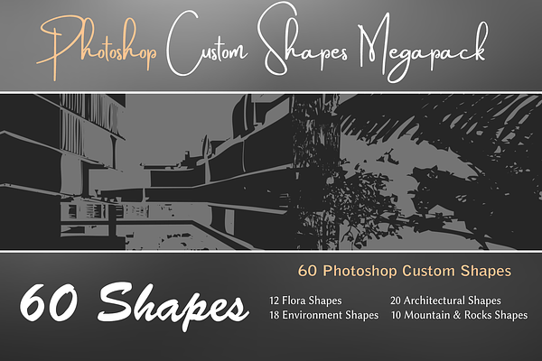 Photoshop Custom Shapes Megapack