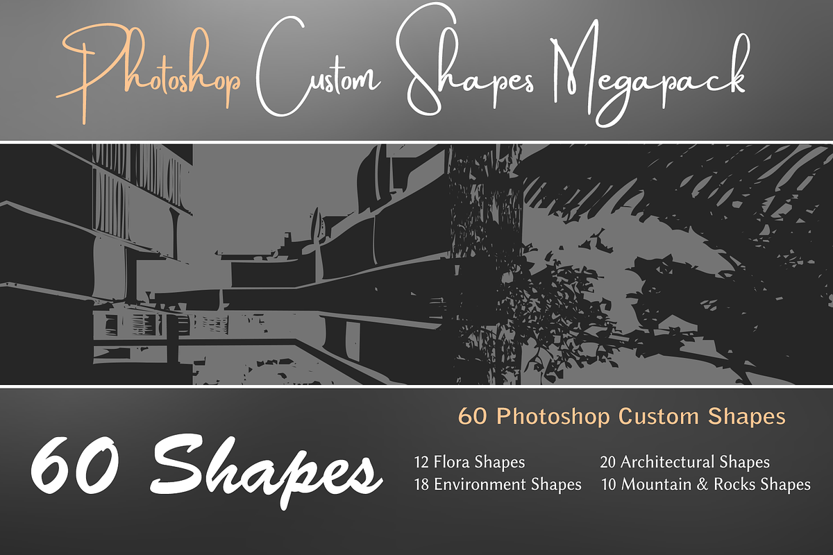 Photoshop Custom Shapes Megapack in Photoshop Shapes - product preview 8
