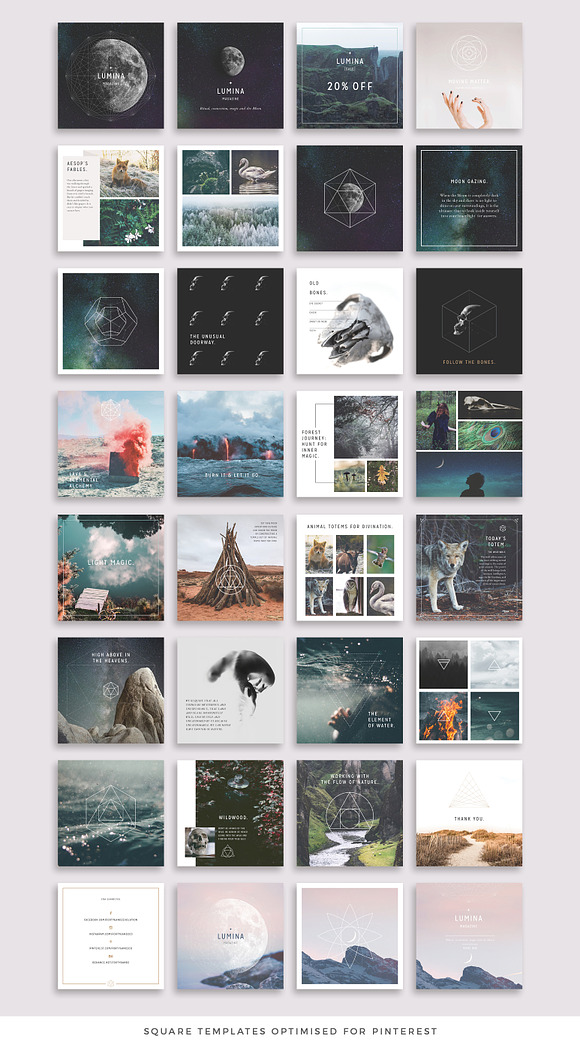 LUMINA Pinterest Pack in Pinterest Templates - product preview 1