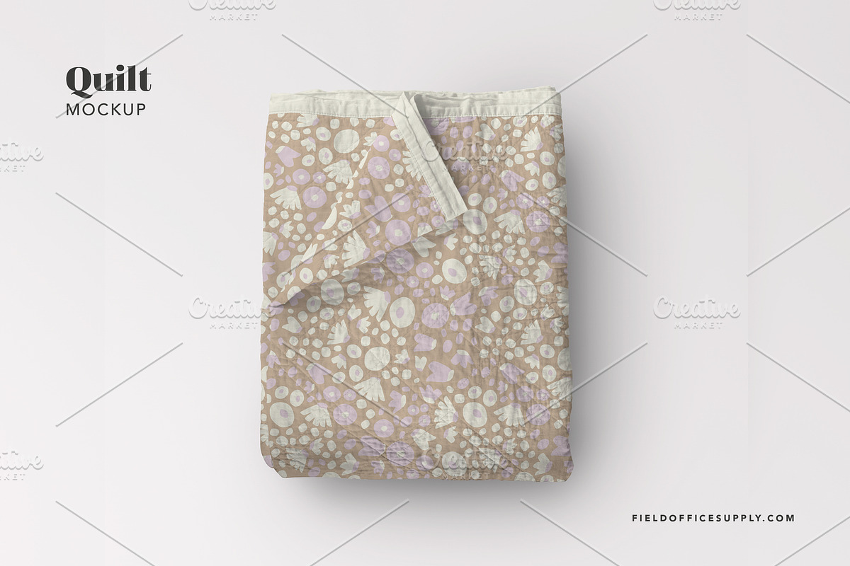 Download Quilt Blanket Mockup | Creative Product Mockups ~ Creative ...