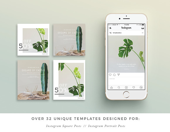 NATURALIS Instagram Pack in Instagram Templates - product preview 1