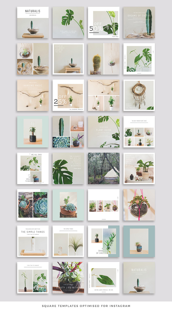 NATURALIS Instagram Pack in Instagram Templates - product preview 2