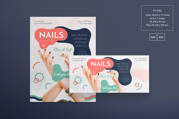 Flyers | Nail Design Salon in Flyer Templates - product preview 1