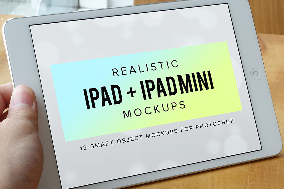 Realistic iPad & iPad Mini Mockups in Mobile & Web Mockups - product preview 8