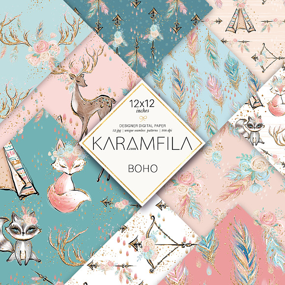 Cute Boho Patterns in Patterns - product preview 7