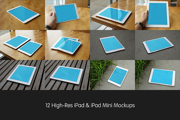 Realistic iPad & iPad Mini Mockups in Mobile & Web Mockups - product preview 1