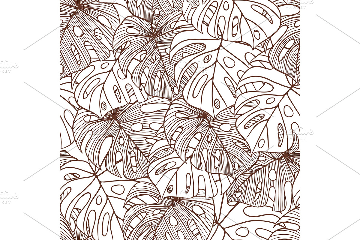 Vector illustration leaves of palm tree. in Patterns - product preview 8