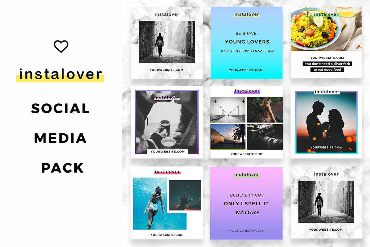 Instalover Instagram SocialMediaPack in Instagram Templates - product preview 8