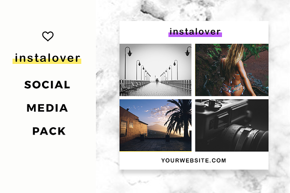 Instalover Instagram SocialMediaPack in Instagram Templates - product preview 4