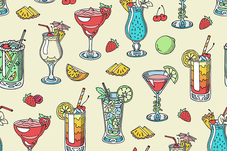 Cocktail vector alcohol beverage