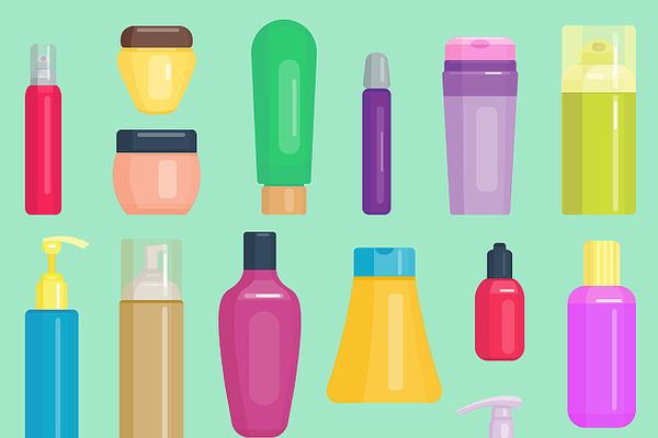 Parfume cosmetics vector bottles