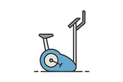 Exercise bike color icon