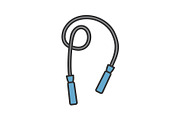 Jump rope color icon