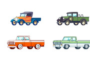Colorful Pickup Truck Models Set