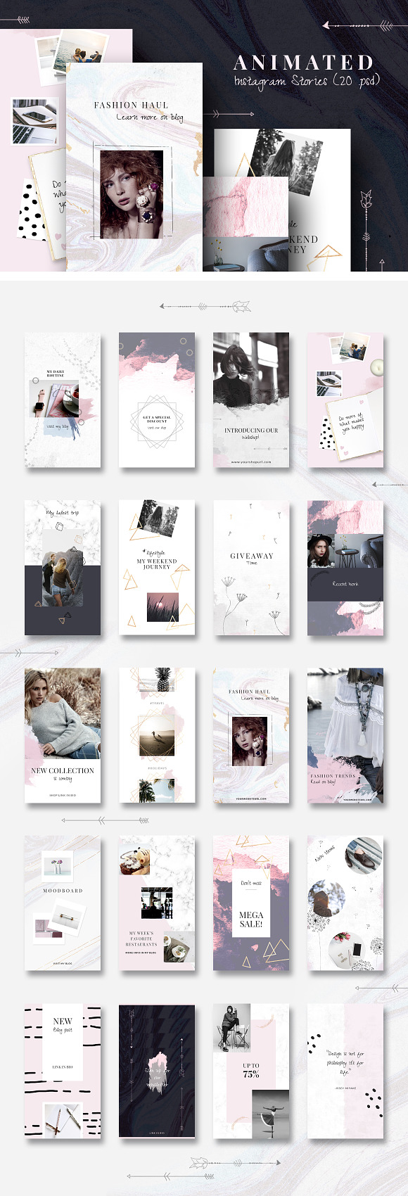 ANIMATED Instagram Stories-Boho chic in Instagram Templates - product preview 4