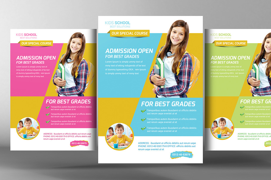 Kids School Flyer Template in Flyer Templates - product preview 8