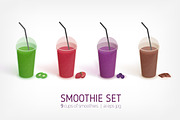 Smoothies in plastic cup