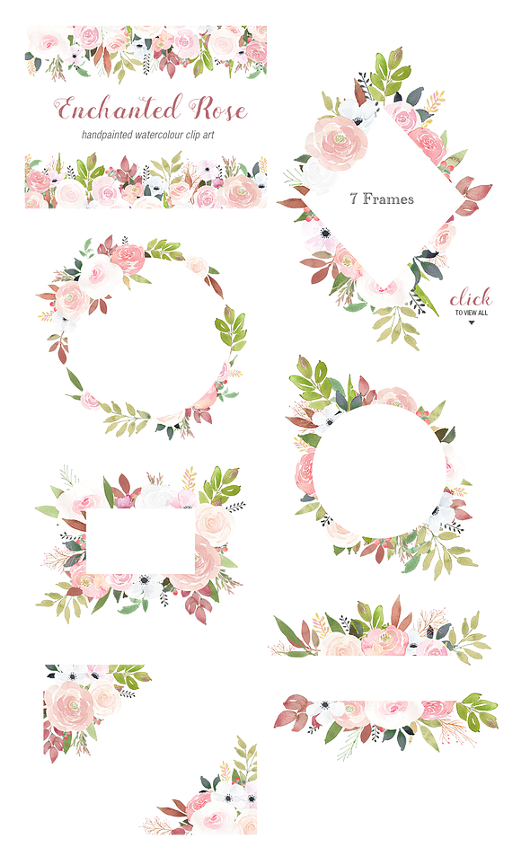 Enchanted Rose Clip Art Design Set in Illustrations - product preview 1
