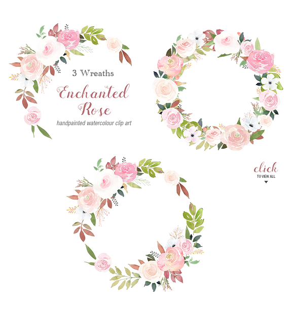 Enchanted Rose Clip Art Design Set in Illustrations - product preview 2