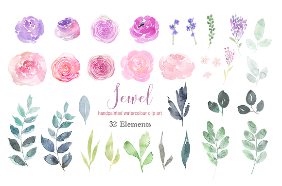 Jewel - Pink Magenta Rose Clip Art  in Illustrations - product preview 2