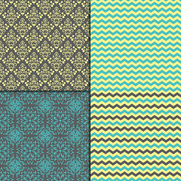 Blue & Yellow Digital Paper in Patterns - product preview 1