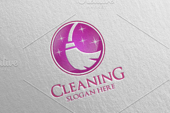Cleaning Service Vector Logo Design in Logo Templates - product preview 2