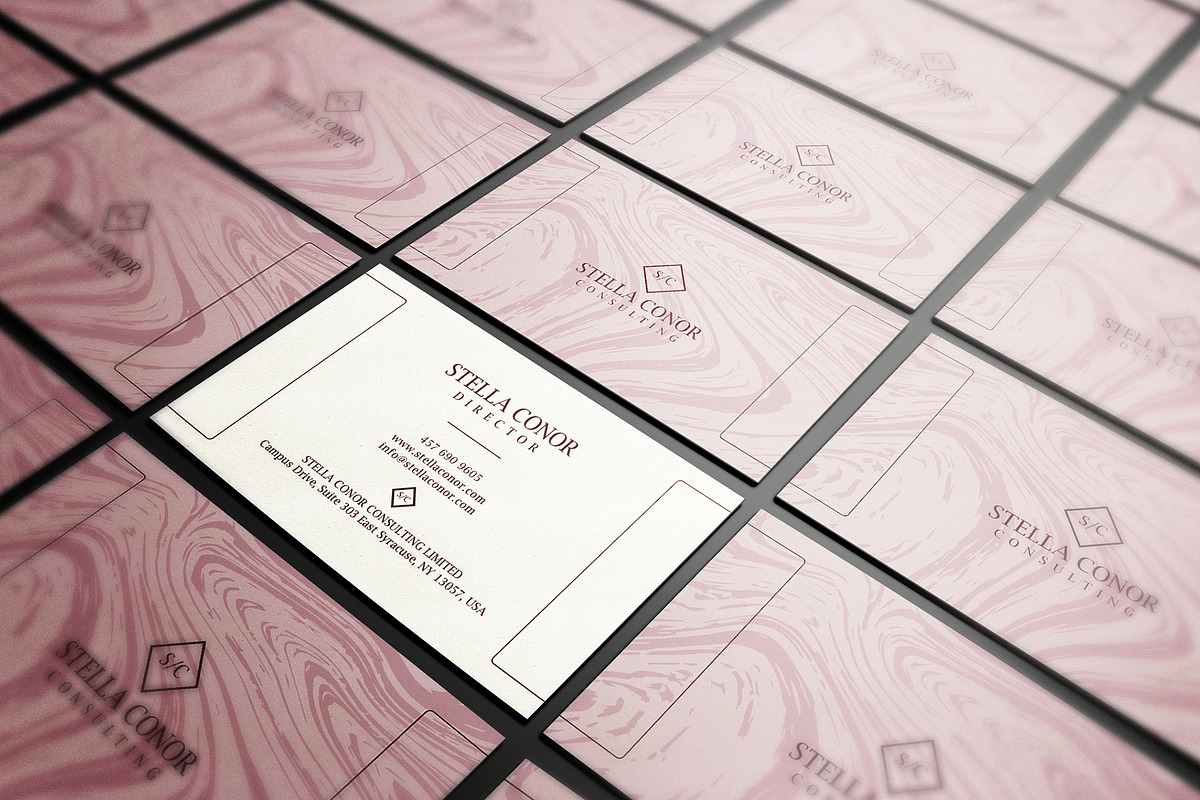 Pink Business Card in Business Card Templates - product preview 8