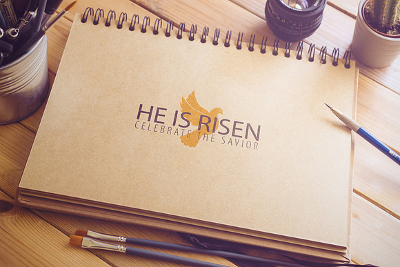 He is Risen. Easter Emblems/Logo in Logo Templates - product preview 4