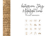 Gold Instagram Stories Icons