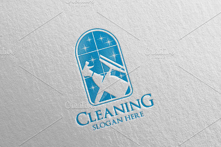 Cleaning Service Vector Logo Design in Logo Templates - product preview 8