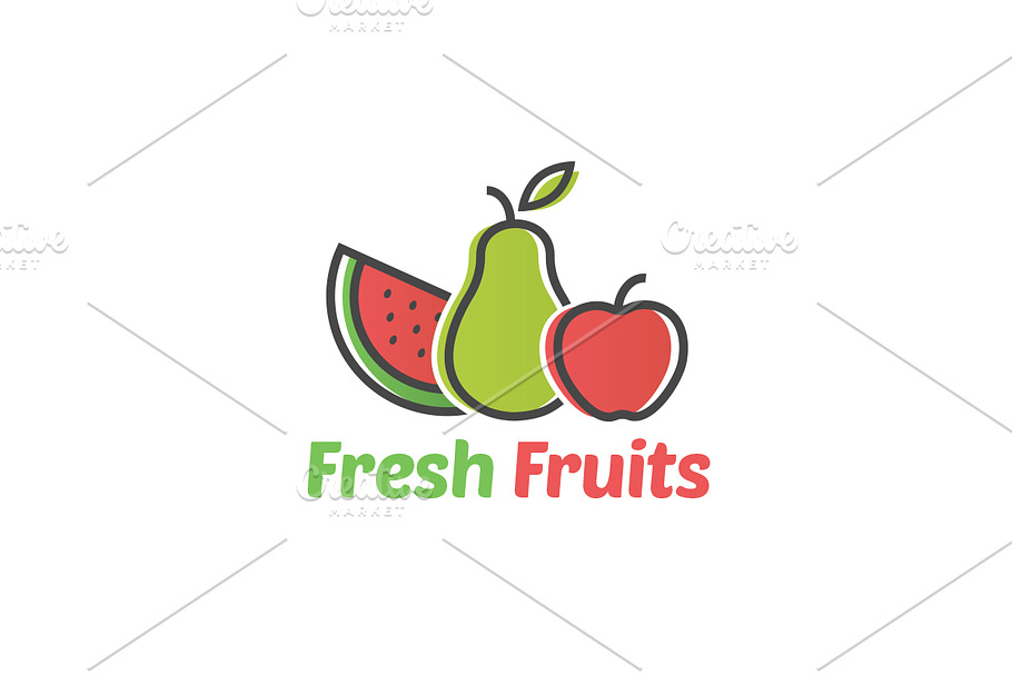Fresh Fruits Logo in Logo Templates - product preview 8
