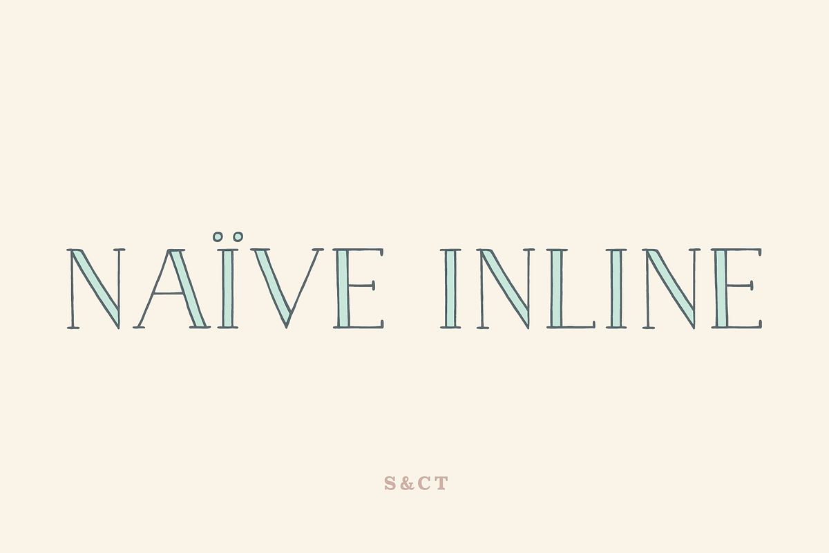Naive Inline Font Collection in Serif Fonts - product preview 8