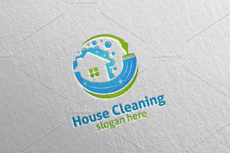 House cleaning services vector logo in Logo Templates - product preview 8