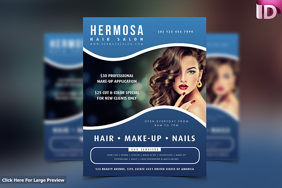 Beauty Salon Flyer Template 02 in Flyer Templates - product preview 1