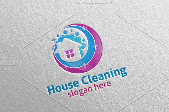 House cleaning services vector logo in Logo Templates - product preview 2