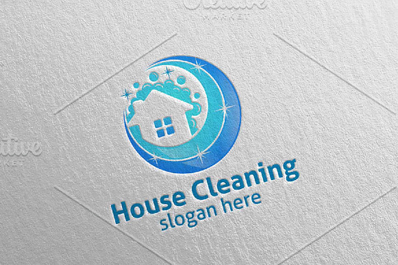 House cleaning services vector logo in Logo Templates - product preview 3