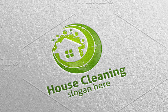 House cleaning services vector logo in Logo Templates - product preview 4