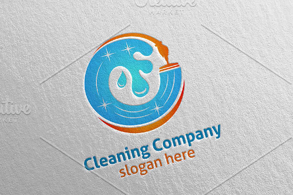 Cleaning Service Vector Logo Design in Logo Templates - product preview 1