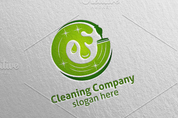 Cleaning Service Vector Logo Design in Logo Templates - product preview 4