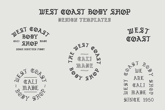 West Coast Design Bundle + Fonts in Logo Templates - product preview 1