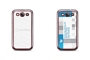 Galaxy S3 2d Flexi Clear Case Mockup