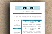 The Jennifer Resume Pack - Teal