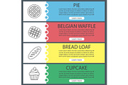 Bakery web banner templates set