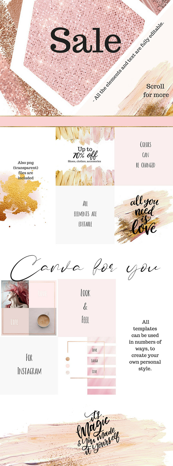 4 in 1 Canva for you - Social media in Instagram Templates - product preview 6