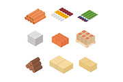 Construction Material Isometric 